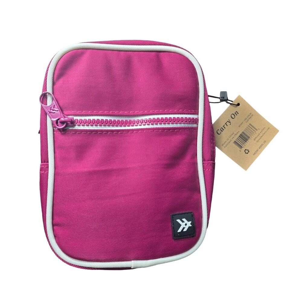 NEW Thread Wallets Magenta Carry On Multi-Way Nylon Zipper Crossbody Bag Purse